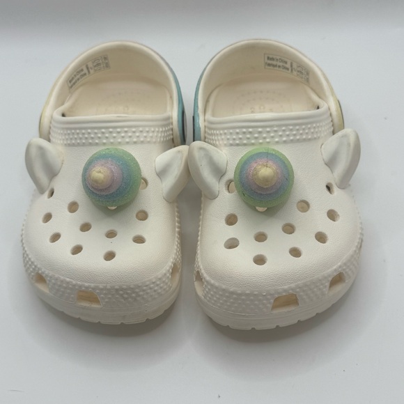 CROCS Other - Crocs "Unicorns" Girls' Toddler 7c Classic Clogs, White Shoes